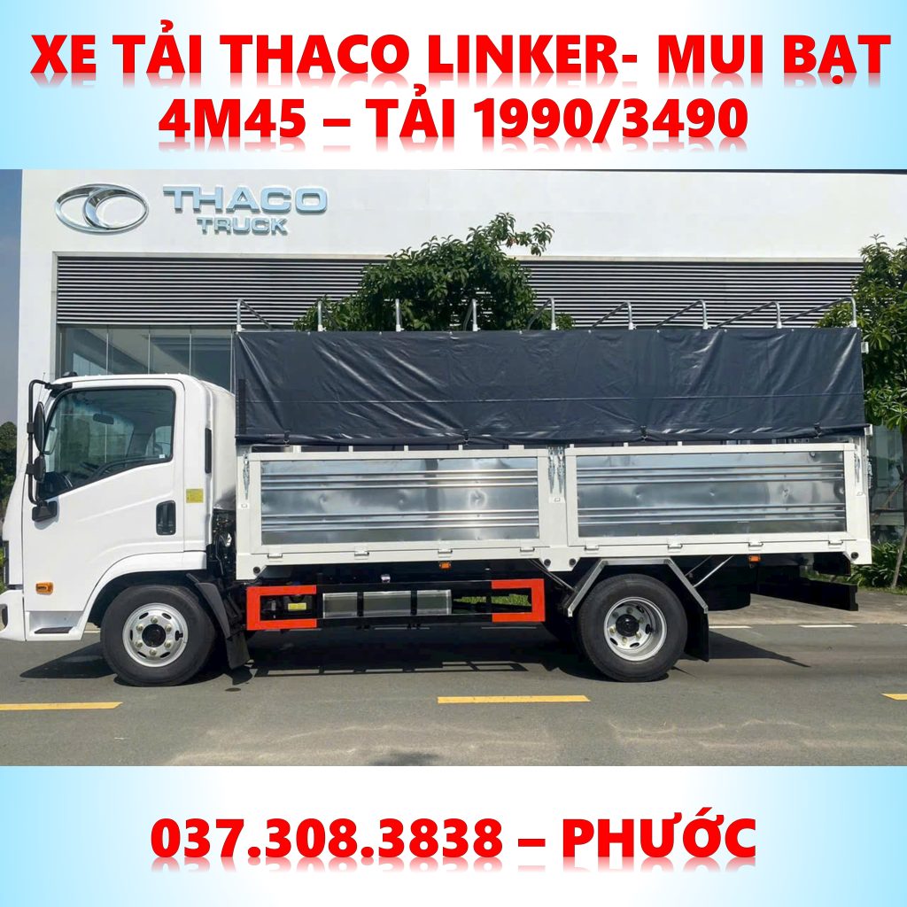 Thaco link 1900kg thùng mui bạt