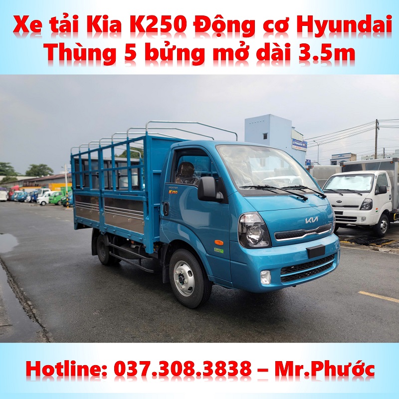 Xe tải Kia K250 Thùng Bạt 2.4 tấn